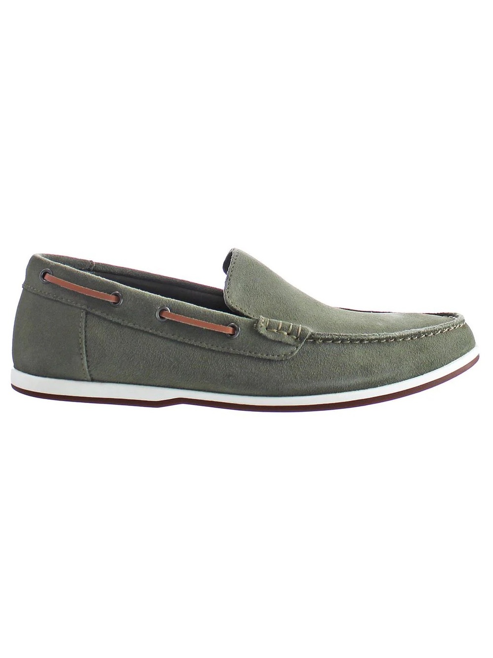 Clarks Morven Sun Men’s Slip-On Olive Suede Leather Shoes 261481757 Size 10